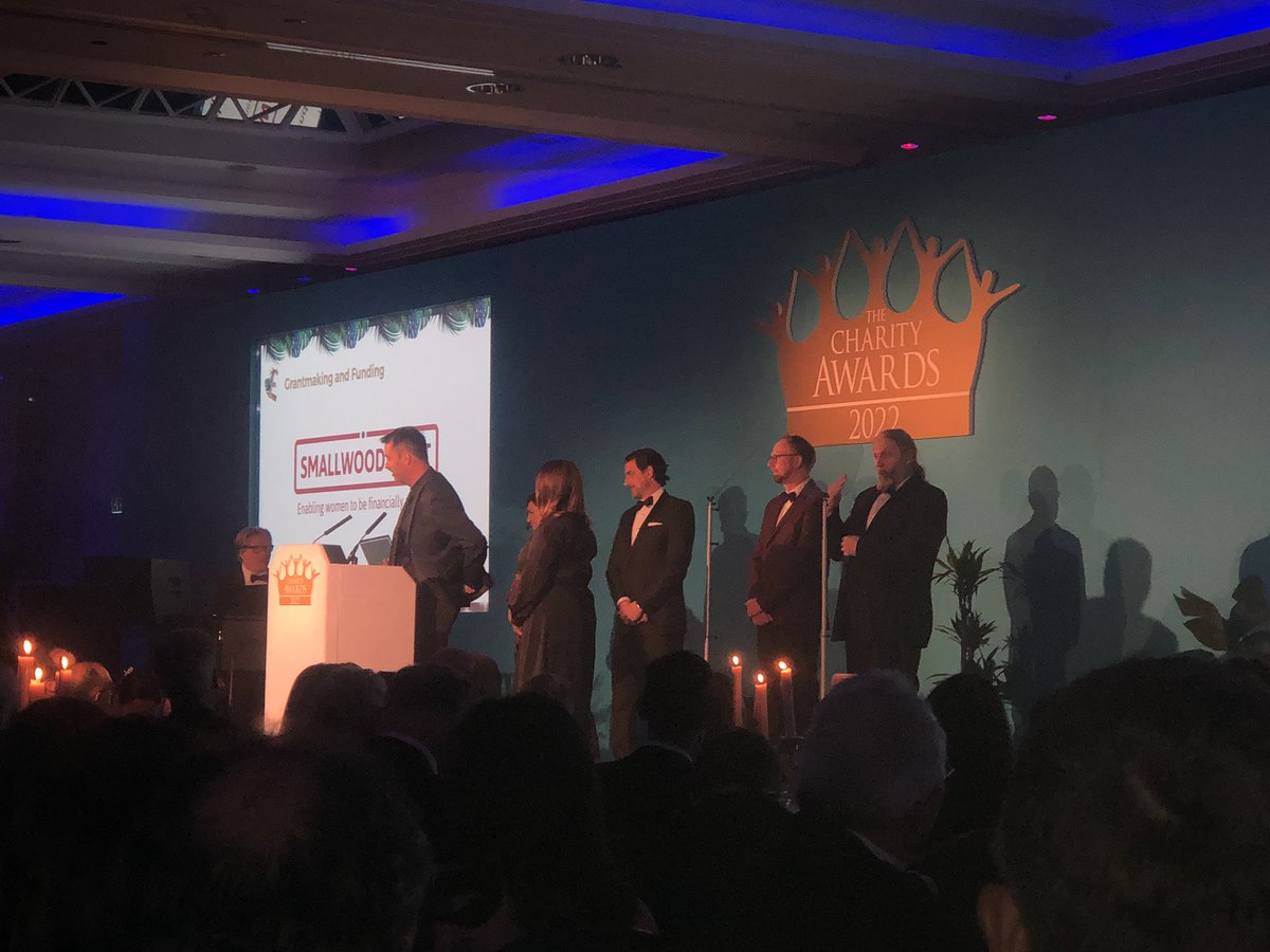 tinalowes61's tweet photo. Well done to @SmallwoodTrust winners of the Grantmaking &amp;funding category at the #CharityAwards from @BackontheMapLtd 👍👏 https://t.co/i7v45MIBS0
