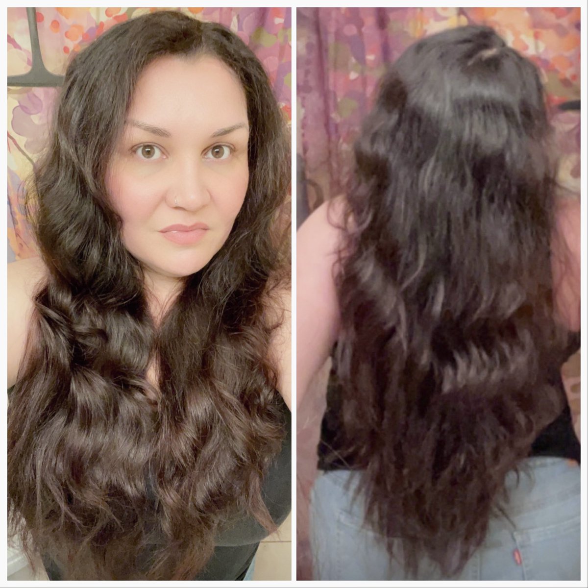 Tried an all-natural hair conditioner: apple cider vinegar! Works great! #ChemicalFreeHairCare #NaturalHairCare #ButtLengthHair #HennaHair #LongLongHair #LongWavyLayers