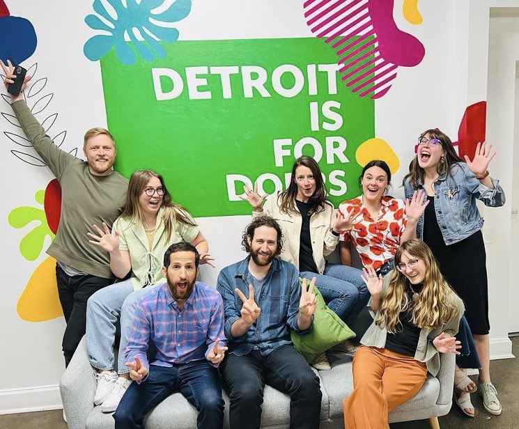 BambooCowork's tweet photo. Team offsites are back. Thank you @Purpose_Jobs for hosting yours with us 🎉 #Detroit #DetroitisforDoers https://t.co/LMQoPOWTFn