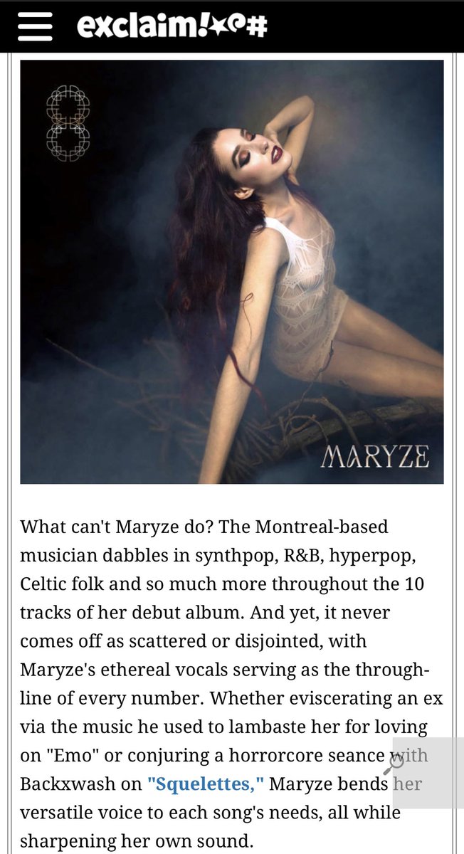 Hehe thanks <a href="/exclaimdotca/">Exclaim!</a>🖤🖤 exclaim.ca/music/article/…