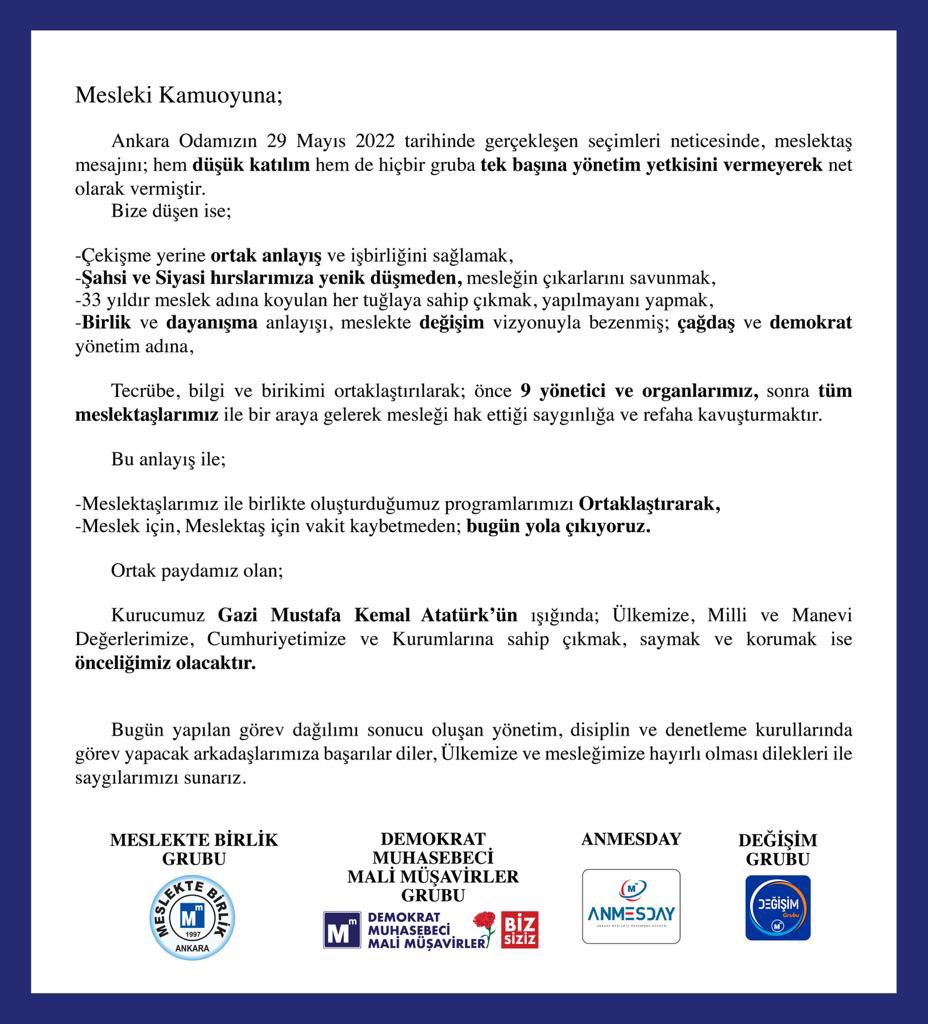 Demokrat Muhasebeci Mali Müşavirler Grubu (@demokrat_mmm) on Twitter photo 