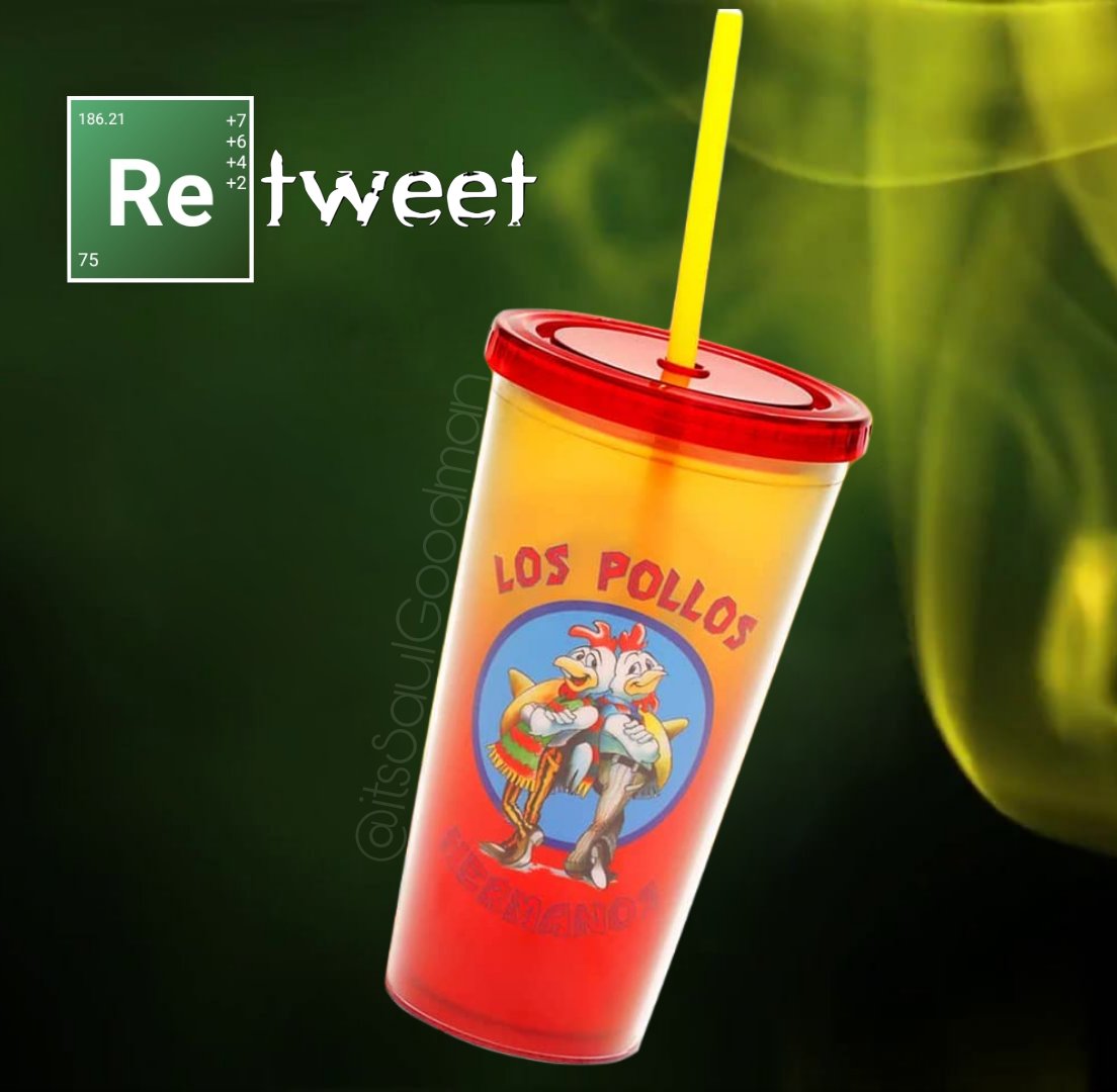 S'all Good Man โ (@itsSaulGoodman) on Twitter photo 2022-06-16 19:04:34 Followers retweet for your chance to win a Los Pollos Hermanos tumbler. #BreakingBad #BetterCallSaul Followers retweet for your chance to win a Los Pollos Hermanos tumbler. #BreakingBad #BetterCallSaul