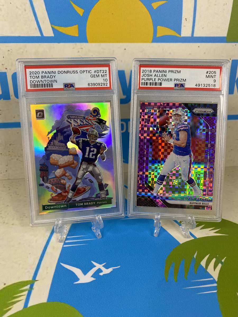 BeachBoyBreaks's tweet photo. 2 new pickups!! Can’t go wrong with the 🐐 and a future super bowl champ 👀@CardPurchaser https://t.co/jtQs5zLSQe