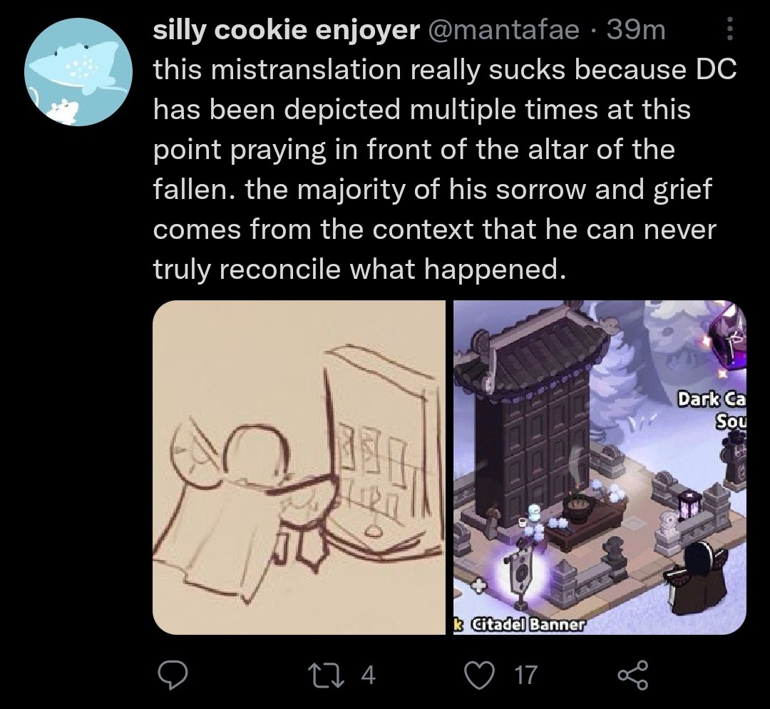 bygonesletbe's tweet photo. @DlVlNEOATH ◇;; Madeleine 🤝 Dark Choco

what the fuck is the localization doing to them (not pictured, the scene where dc was all "what makes you think i care about you or this kingdom" was mistranslated from dc actually talking about how the kingdom has been in poverty with no way out) https://t.co/SB6189F6nL