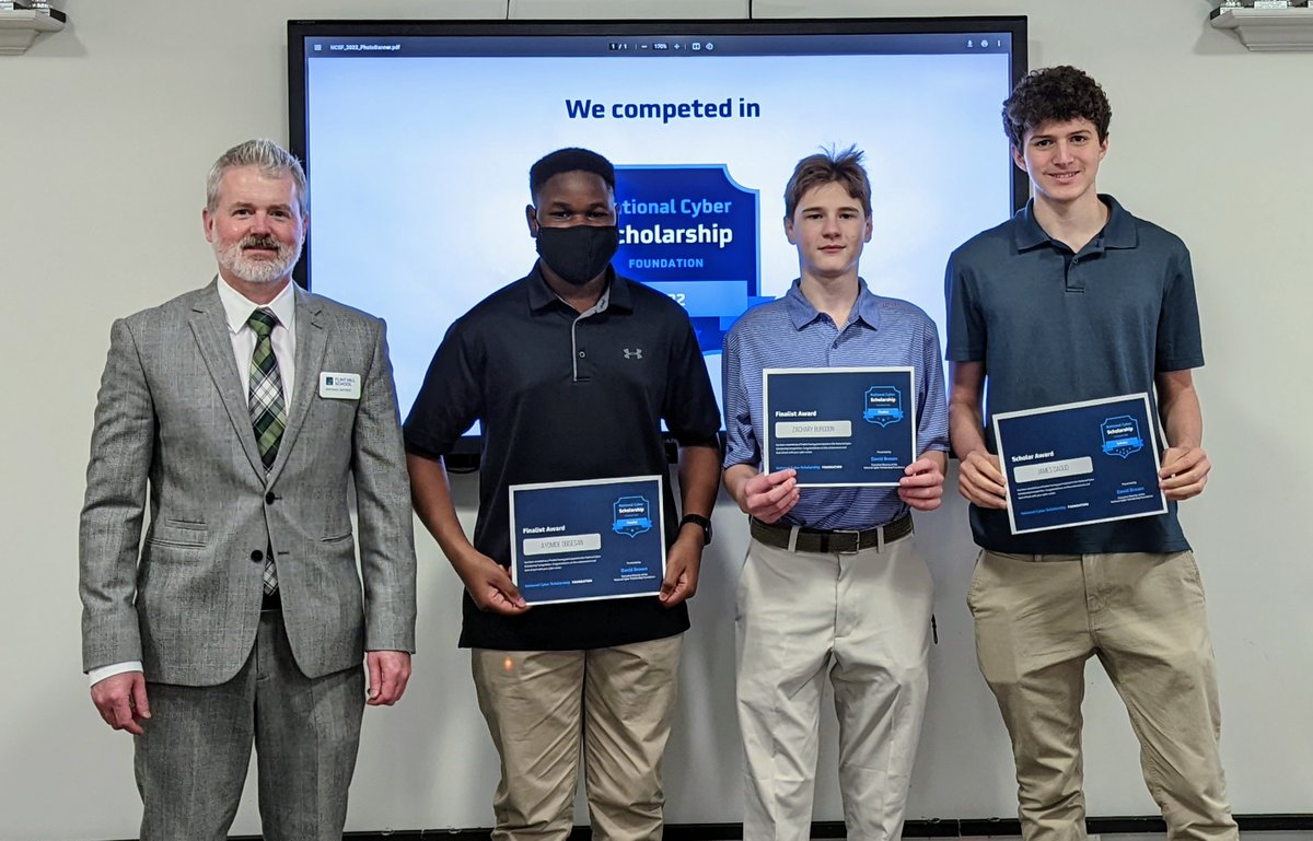Congratulations to Zachary Burgoon '24, Ayomide Obisesan '24 &amp; Spencer Rothka '24 for being named Finalists in the National Cyber Scholarship program &amp; to Connor Carrico '23, James “Jad” Daoud '23 &amp; Alexander Lowham Ruzzo '23 who were named Scholars! instagram.com/p/Ce4HlT1LmUX/…