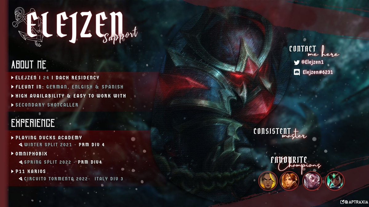 Elejzen (@elejzen1) on Twitter photo After some unfortunate circumstances im looking for some opportunities to play. Im open for any Region. For further questions just DM me. I thank everyone who is liking and retweeting my post.
<a href="/LoL_LFT_Fr/">LoL LFT Fr</a>
<a href="/LFT_LOL_ES/">LFT_LOL_ES</a>
<a href="/LoL_LFT_ITA/">LoL LFT 🇮🇹</a>
<a href="/LFT_LoL_EU/">LFT_LoL_EU</a>
<a href="/LFT_Original/">Looking For a Team ⚡</a>
<a href="/LFT_PL/">LFT POLAND</a>
<a href="/lft_prime/">Prime League LFT</a> After some unfortunate circumstances im looking for some opportunities to play. Im open for any Region. For further questions just DM me. I thank everyone who is liking and retweeting my post.
<a href="/LoL_LFT_Fr/">LoL LFT Fr</a>
<a href="/LFT_LOL_ES/">LFT_LOL_ES</a>
<a href="/LoL_LFT_ITA/">LoL LFT 🇮🇹</a>
<a href="/LFT_LoL_EU/">LFT_LoL_EU</a>
<a href="/LFT_Original/">Looking For a Team ⚡</a>
<a href="/LFT_PL/">LFT POLAND</a>
<a href="/lft_prime/">Prime League LFT</a>