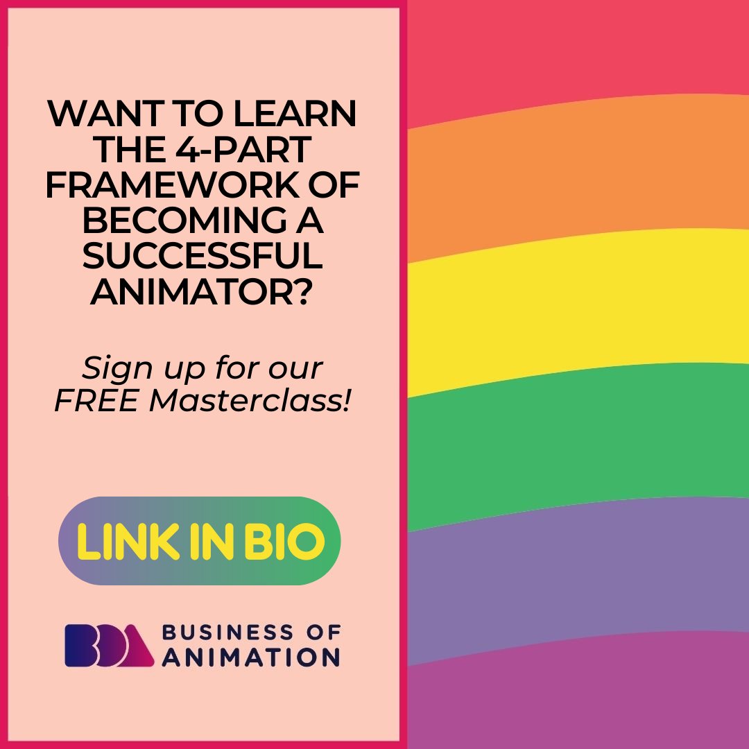 animationbiz's tweet image. Want to Learn the 4-Part Framework of Becoming a Successful Animator? Sign up for our free Masterclass! Link in Bio.

#AnimatorsMasterclass #AnimationBusinessTraining #AnimationBusinessWorkshop #AnimationBusinessMasterclass #AnimatorsBusinessCareer #AnimationBusinessCareer