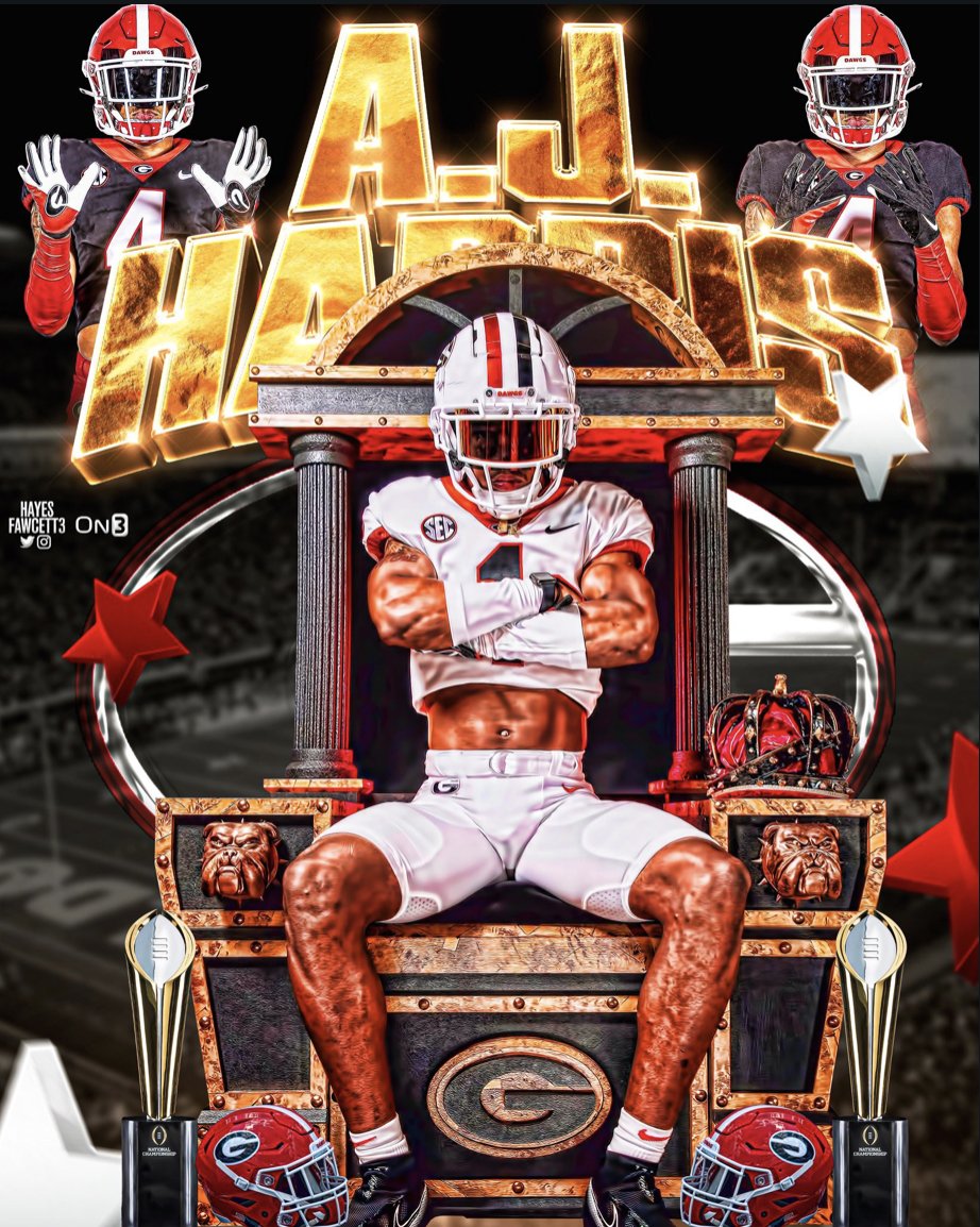 Dawgs247's tweet photo. BREAKING: Five-star cornerback AJ Harris commits to Georgia https://t.co/ZrlltTqZY3 https://t.co/EnncvEBTpm