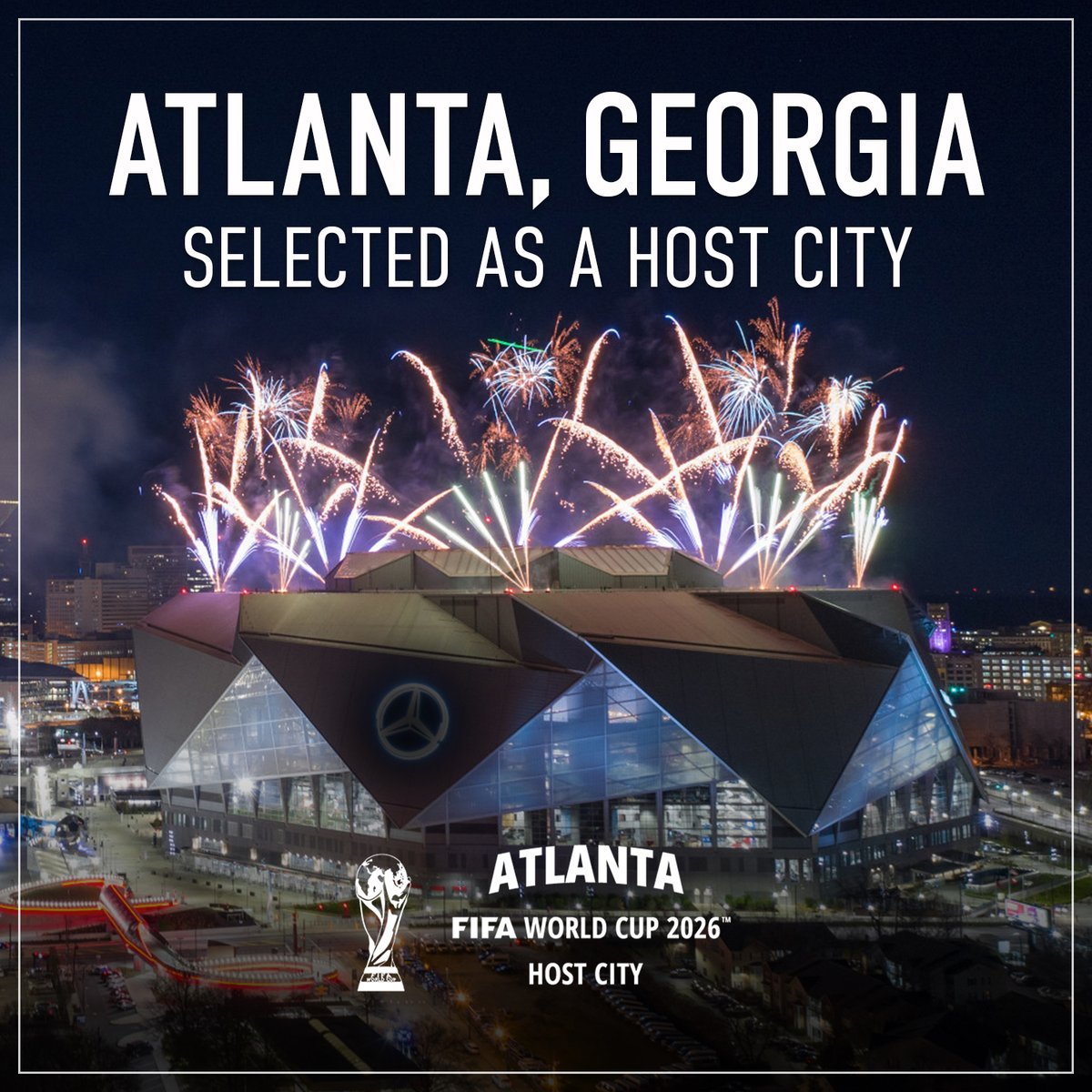 andreforatlanta's tweet image. Atlanta, are you ready for #FIFAWorldCup!? We are officially a soccer town! #HostCity2026 #AtlantaInfluencesEverything