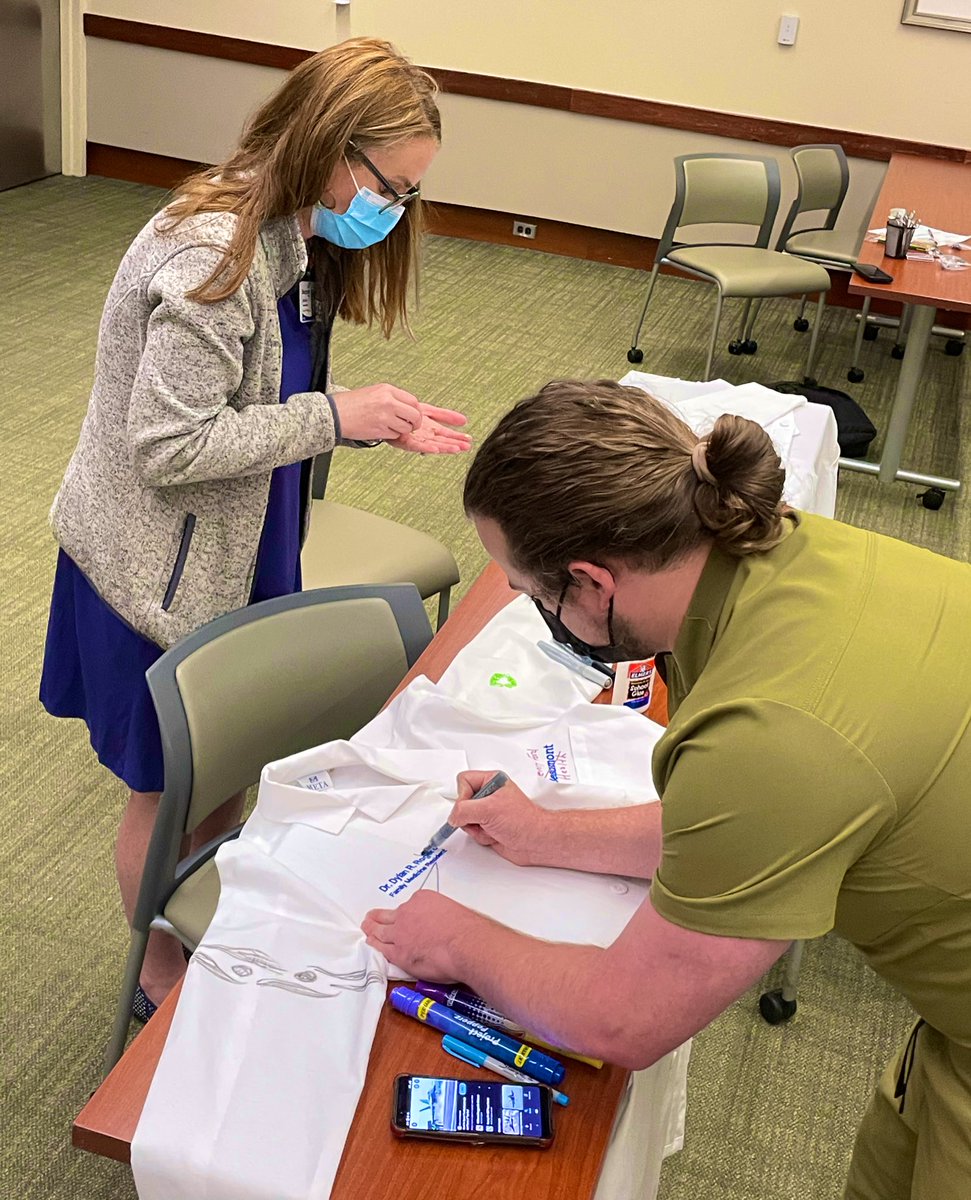 BeaumontFMGP's tweet photo. Using our creativity to celebrate our PGY-3 residents who are graduating. Humor, art, and team bonding. https://t.co/iruPw3y5pa