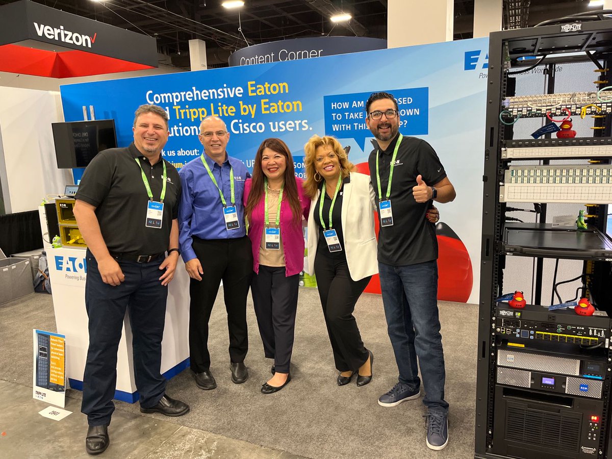 SwitchOnEaton's tweet photo. Amazing time at #CiscoLive! Great in-person conversations with Cisco users around our power management solutions. You all especially loved the fiber panel robot for automated physical layer switching and we don't blame you! https://t.co/Mc7GiXjIUx https://t.co/Tghd4yXCNy