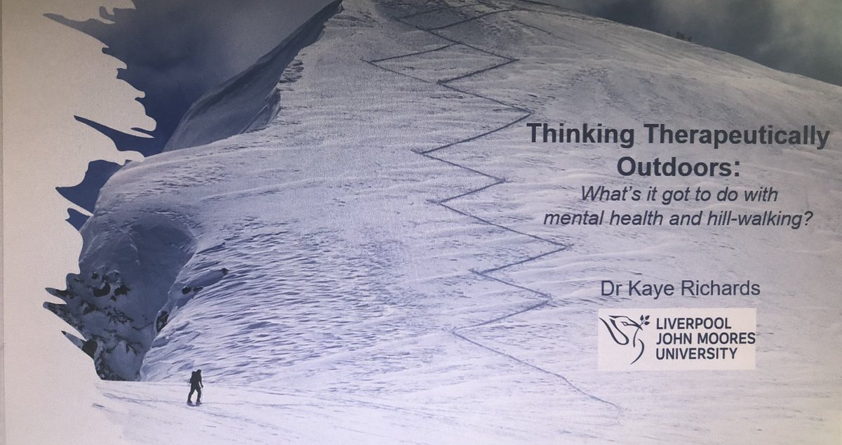 Post Covid Conference Times - topic of first conference presentation of five in ten working days! Great to have been a main speaker at a British Mountain Medicine Society and @BMC day on hill-walking and mental health this week @LJMUPsychology - one down four to go!