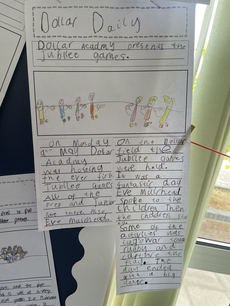 sword_miss's tweet photo. Prep 2 wrote newspaper articles all about our Jubilee Sports Day at the beginning on May 🗞🏑🥌 https://t.co/4jal9om6iJ