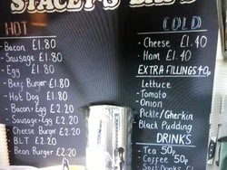 migratingartco's tweet photo. Anyone else ever noticed the prices of Stacey’s baps #EastEnders 50p for a coffee in London!!! 🤣 £1.80 for a beef burger… come on prop dept! Gonna start buying my food in Albert square https://t.co/A2pYIu5y6d