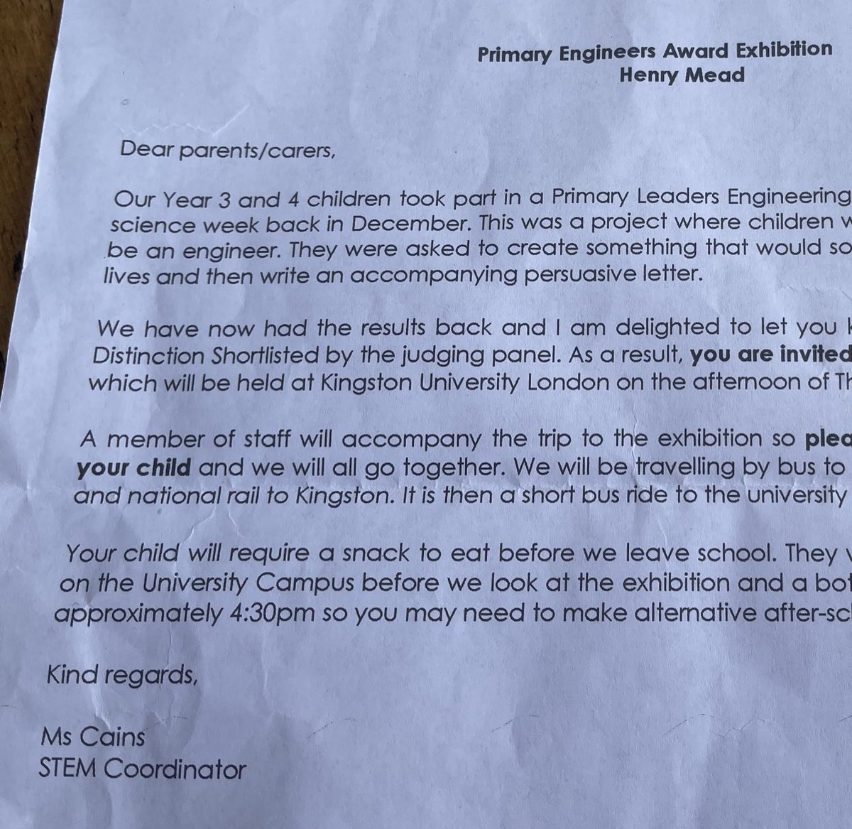 So very proud of my eldest who has had a school STEM project shortlisted by independent review, and will be exhibited at Kingston University #prouddadmoment