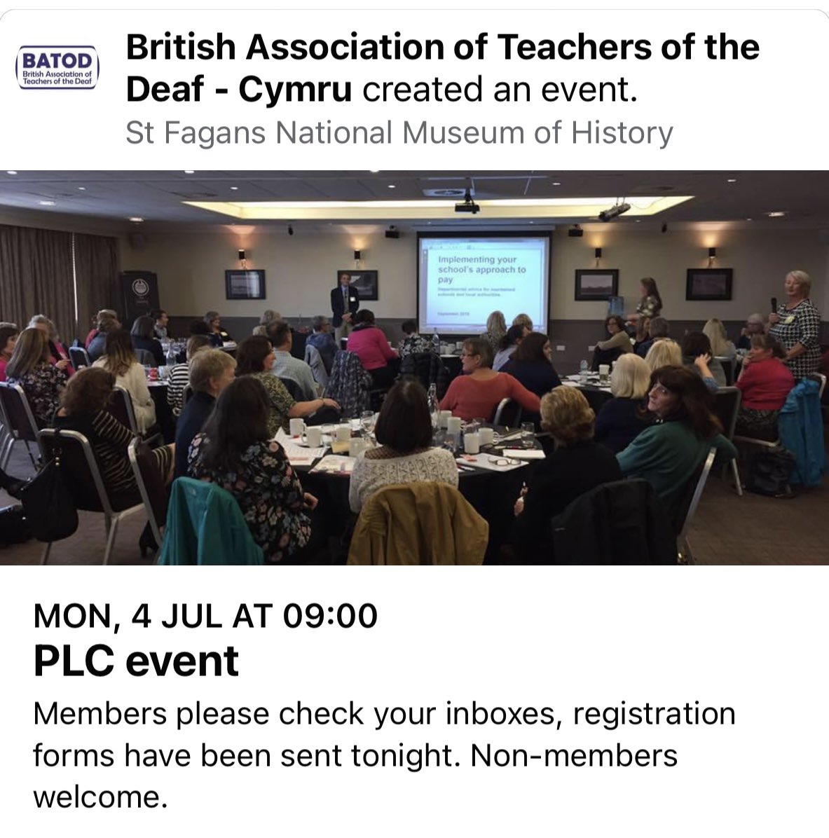 PLC registration forms have been sent out tonight. Looking forward to seeing everyone <a href="/StFagans_Museum/">Sain Ffagan | St Fagans</a> 
#batod