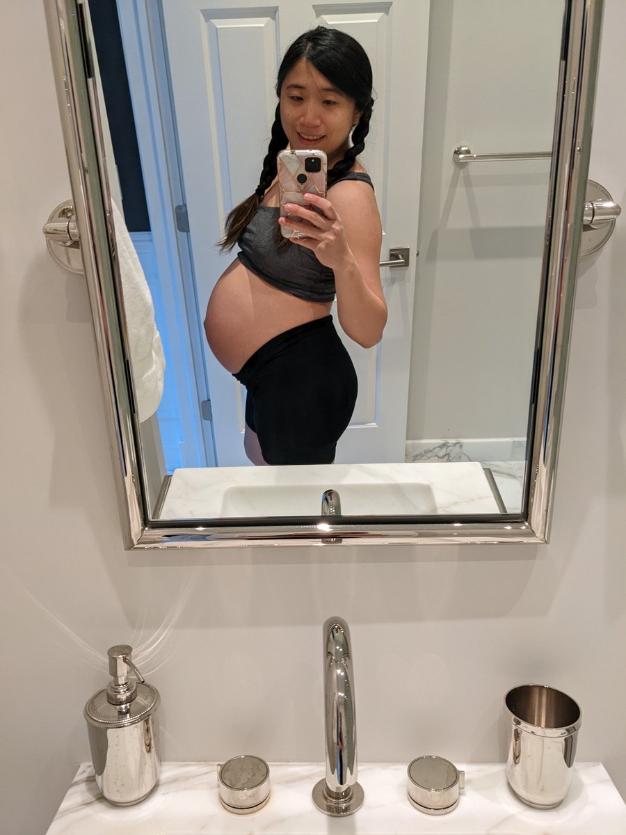 hazelynutter's tweet photo. i'm not sure i really announced this on social media yet... we're expecting, very soon! finally nearing the home stretch so playing some vidja games :)

this is me being cottagecore
and this is my belly https://t.co/xaPcafRb94