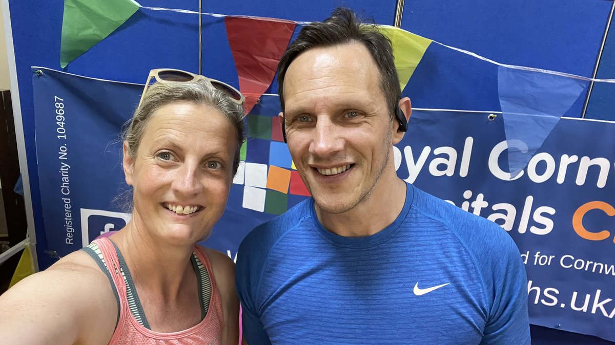 Mr D smiling his way through the <a href="/RCHTCharity/">RCHTCharity</a> treadmill challenge