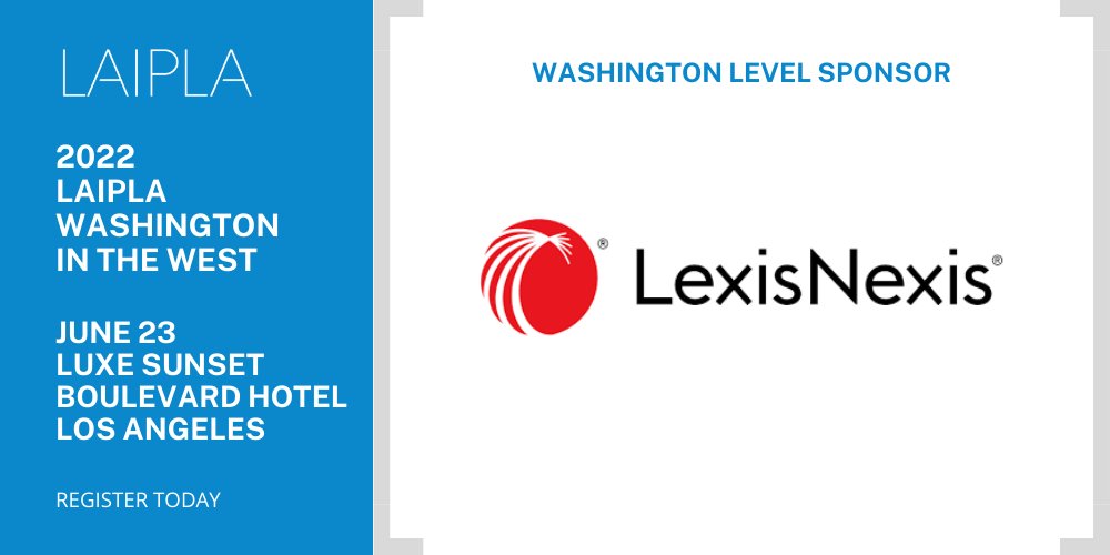 We are very excited to be sponsoring <a href="/LAIPLA/">LAIPLA</a> in the West event next week in Los Angeles, bringing you first-class programming and great networking opportunities! Save your spot and see you there!
Register here: hubs.ly/Q01dJ-KK0 

#IP #Trademarks #Patents