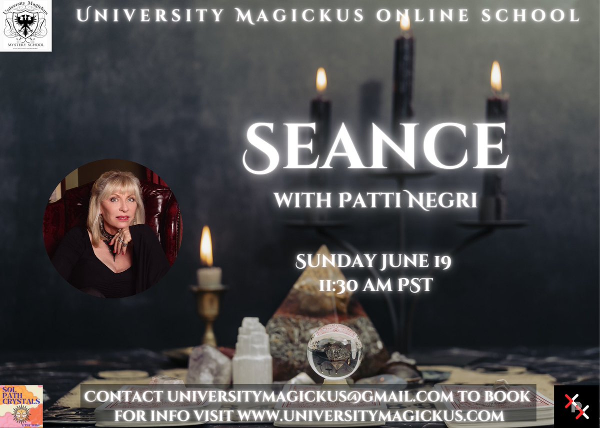 eventbrite.com/e/seance-with-… Spirits are all around us.  I do not believe that you have to be a psychic, medium or witch to communicate with the other side.  But there are definitely some rules and guidelines you need to follow.  <a href="/PattiNegri/">Patti Negri</a>