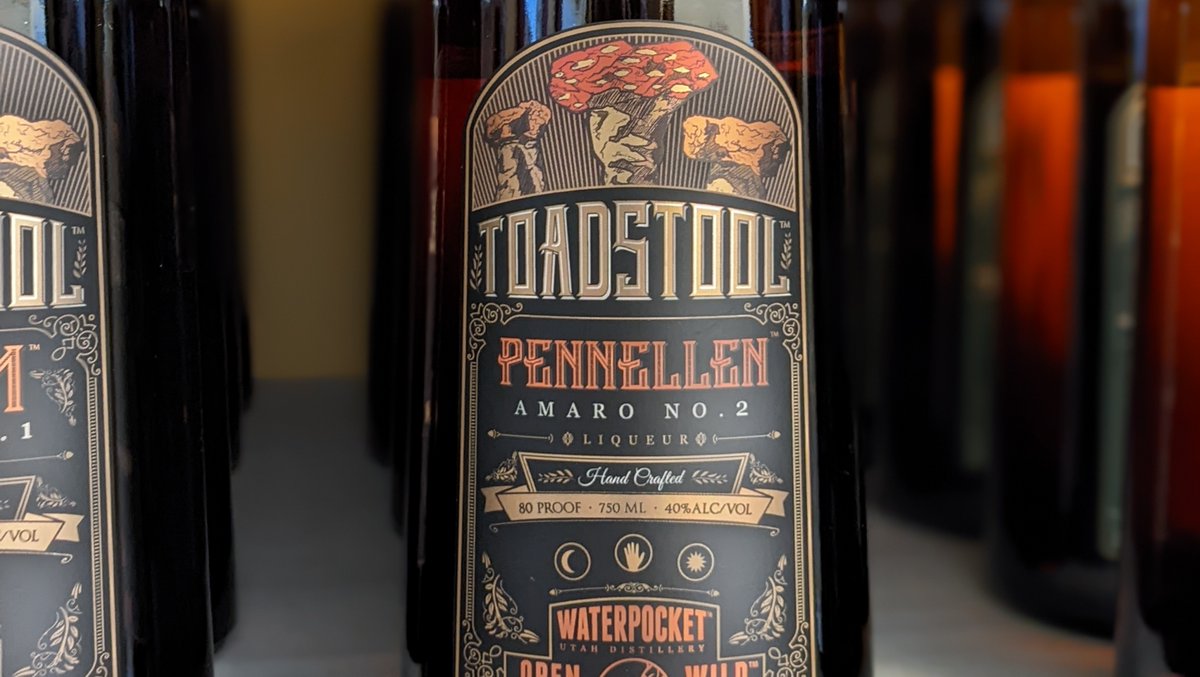 waterpocketdist's tweet photo. Customer favorite Toadstool Pennellen Amaro No 2 is back in stock at the distillery package agency. An amalgamation of Haitian bitter orange, Seville orange, cinchona, and gentian, with a signature peppery/spicy finish
#amaro #openwild #toadstool #drinklocal https://t.co/IdlspqTAyd