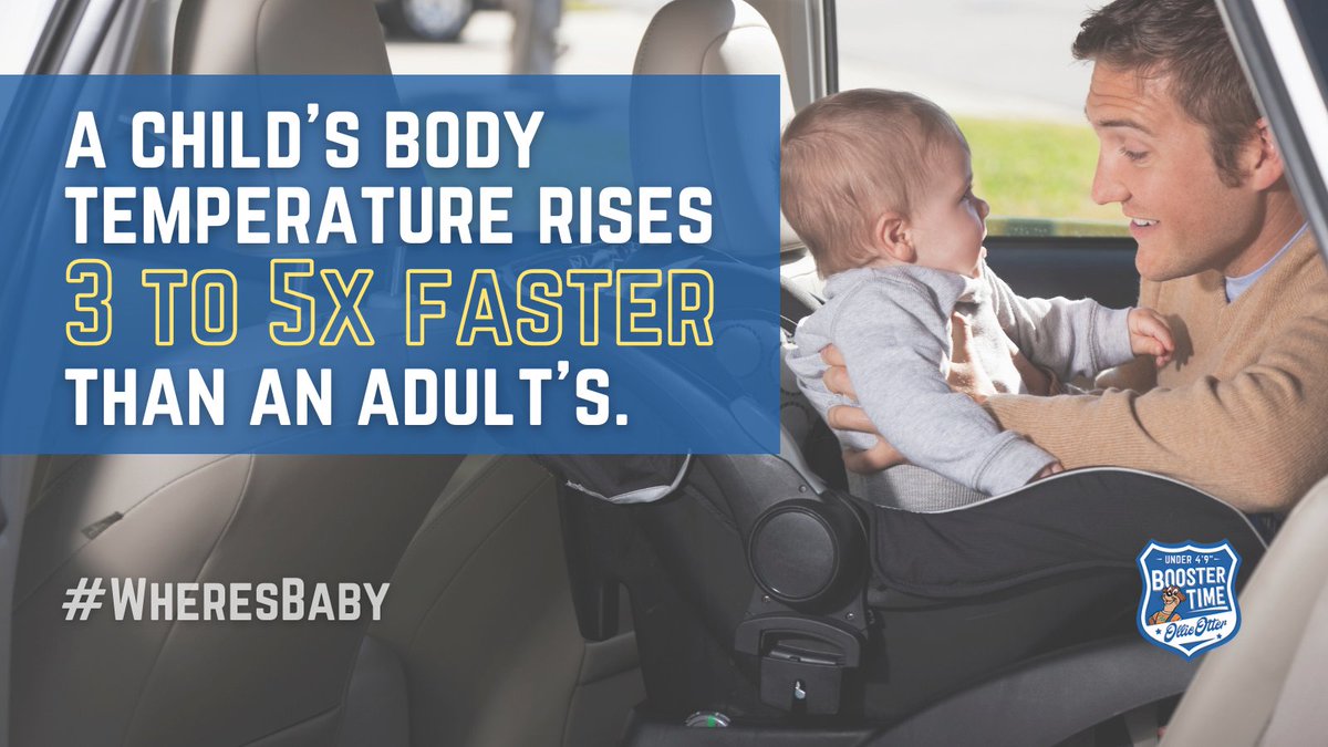 Never leave a child in a vehicle unattended — even if the windows are partially open or the engine is running, and the air conditioning is on.
#PreventHotCarDeaths #WheresBaby #HeatstrokeAwareness