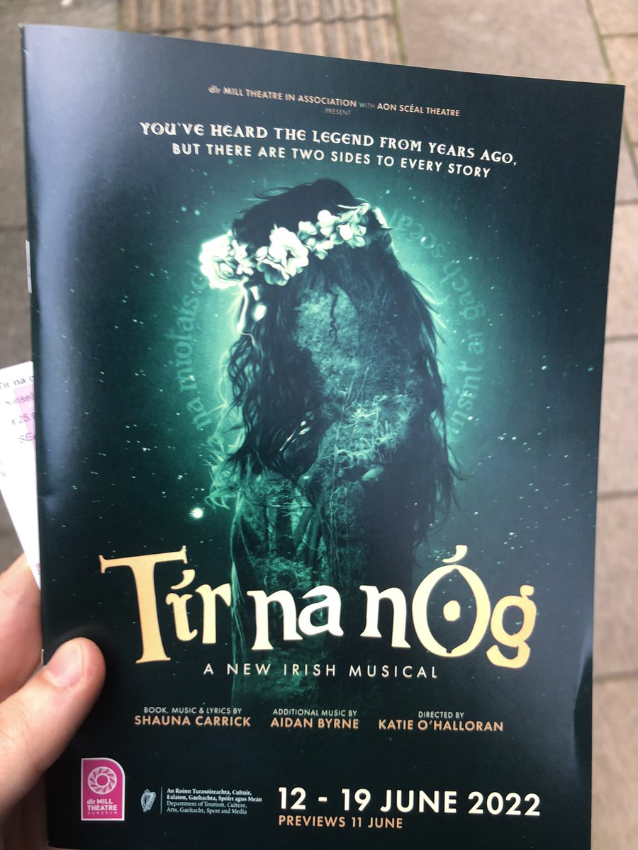 Really enjoyed the brand new Irish musical Tír na nÓg the other night at @MillTheatre. Really uplifting with great songs and superb cast!! ☘️ <a href="/AonScealTheatre/">AonScéalTheatre</a>