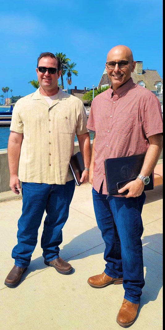LBPDEast's tweet photo. East Division Commander Michael Richens and @LBPD Chief of Police Wally Hebeish recently spent a beautiful Saturday morning speaking to Naples Island residents who had gathered to take part in the local Naples Island Neighborhood Watch Group meeting. https://t.co/M6xHEAP21q