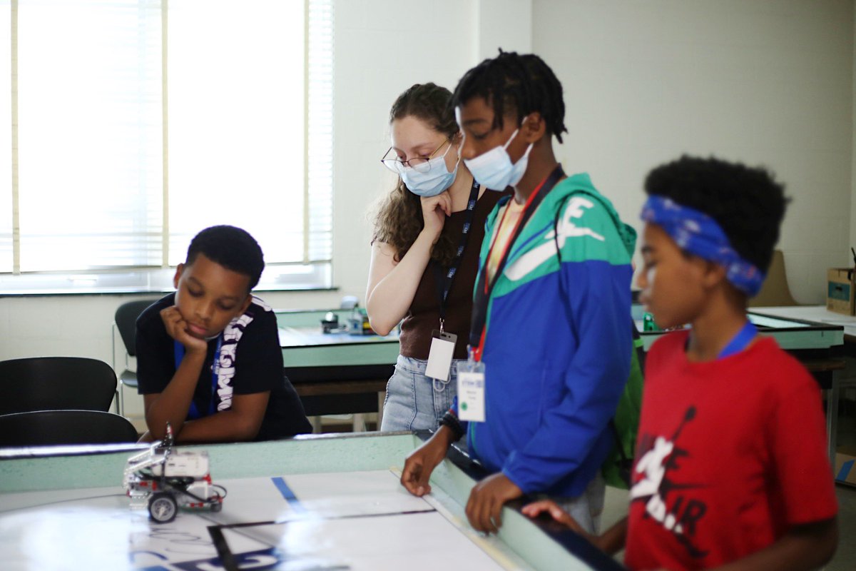 Some snapshots from today: learning about neurons, seeing a brain, and coding…we can’t wait to see what tomorrow has in store! #seebluestemcamp #seeblue #seeblueseestem