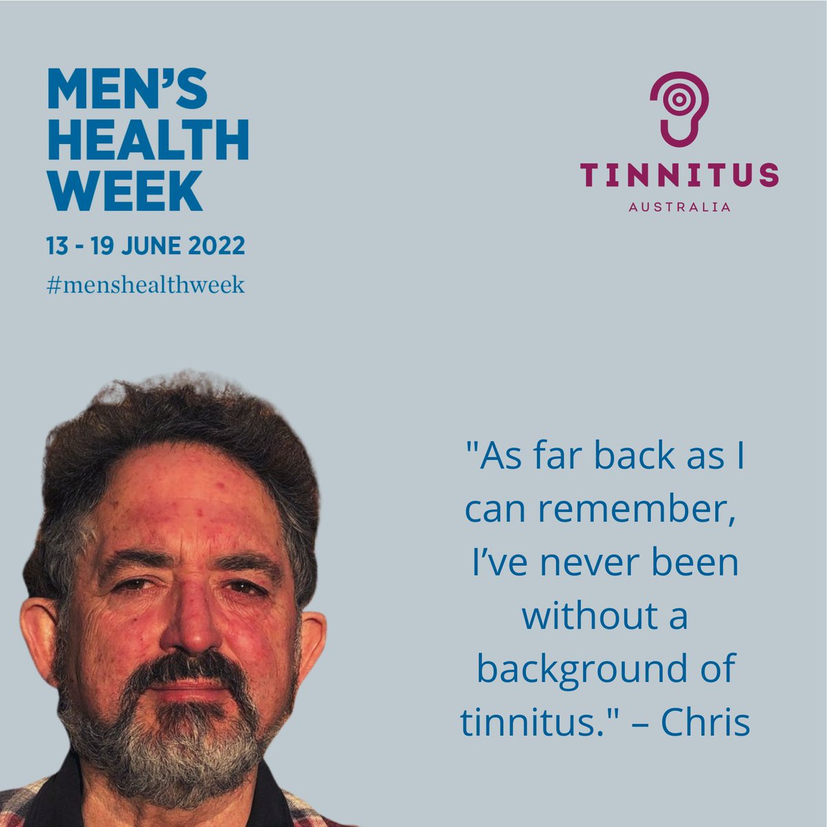 "I’ve never known silence. As far back as I can remember, I’ve never been without a background of #tinnitus. But its intensity varied." Learn more about causes and risk factors zcu.io/wzFO #menshealthweek