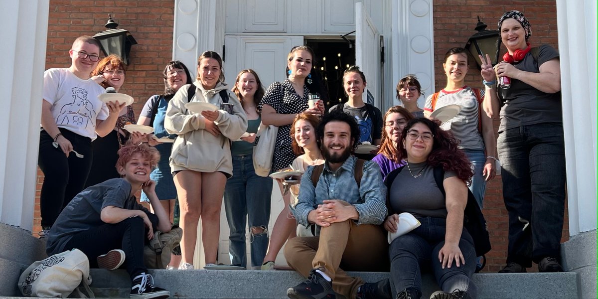 UDarthistory's tweet photo. During #UDSpring, students in ARTH301 joined curators and archivists in museum galleries and archives for object studies. They each concluded the semester by presenting a talk about an object in the @UDLibrary collection. Watch their talks and learn more: https://t.co/0vpaolMUeH https://t.co/ohq3aXX1v3