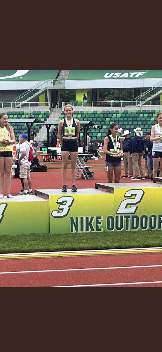 Ella bates 3rd in the Nationals 2 mile race !!
