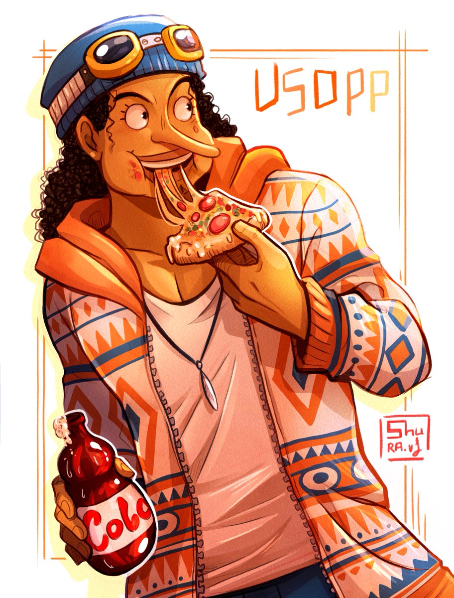 Shuravf90's tweet photo. What's this? Another fancy Usopp! 💛🧡
#onepiece https://t.co/BKmknzAblz