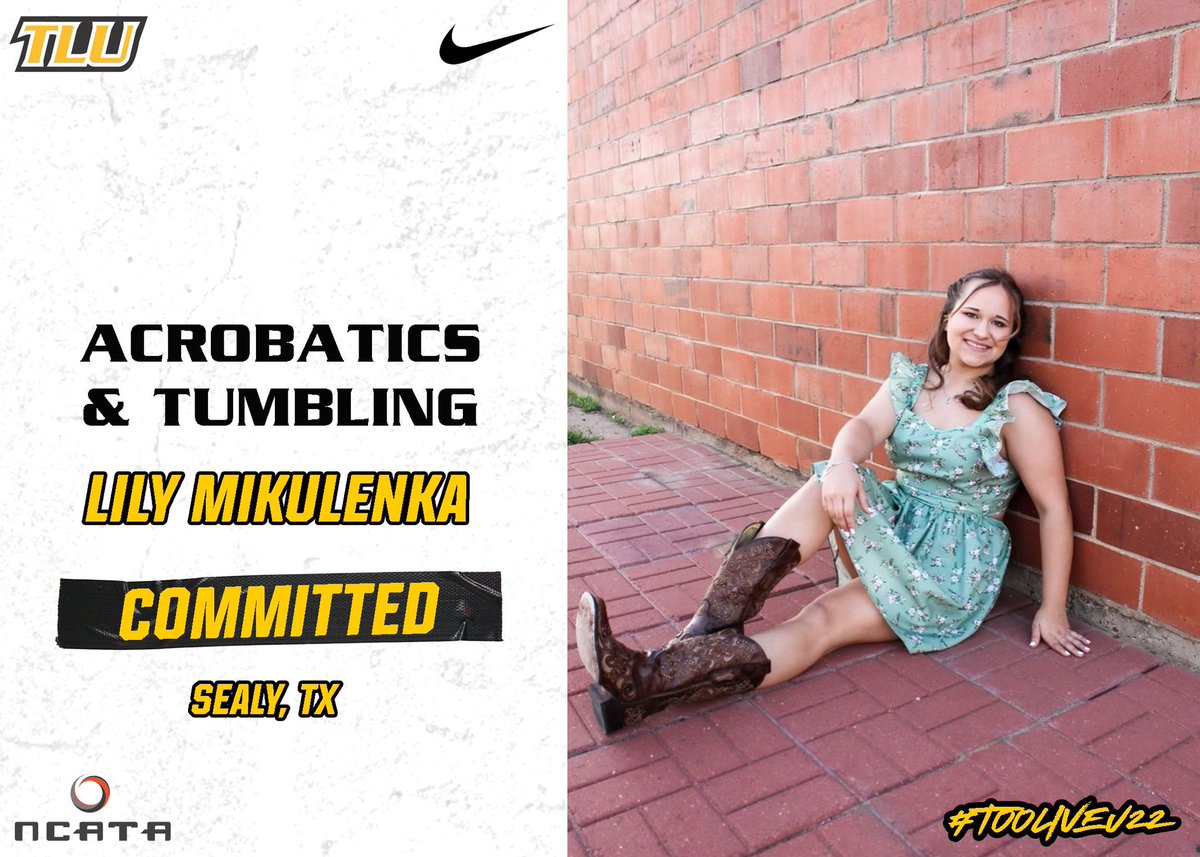 TLUAcroTumb's tweet photo. Please welcome our next signee, Lily Mikulenka! Lily is joining us from Sealy, TX and has a background in gymnastics & cheerleading. Welcome to the family Lily! We’re so excited to have you!
#PupsUp #TooLiveU22 @theNCATA https://t.co/ONtqrwYhS2