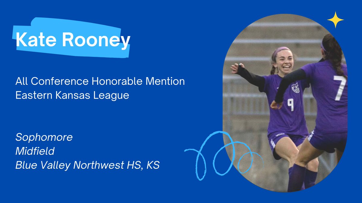 Congrats <a href="/katerooney19/">kate rooney</a> on a great high school season!

<a href="/KS_RushSoccer/">Kansas Rush Soccer Club</a> <a href="/GAcademyLeague/">Girls Academy</a>