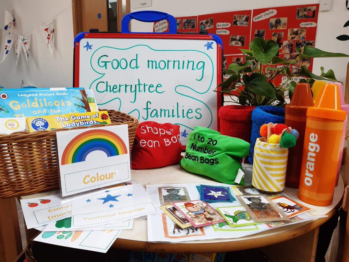 SAC_FLT's tweet image. Thank you to all the Cherry Tree families that came to join Elaine at week 2 of transition peep this week. The families had fun exploring maths thoughts games and stories and exploring a range of resource  to support early Maths development. 💡