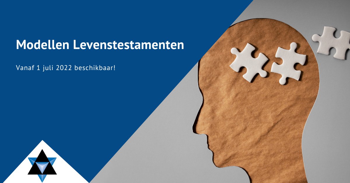 Op vrijdag 1 juli a.s. verschijnt onze nieuwe toepassing Modellen Levenstestamenten op de markt! Zie estateplanningexpert.nl/nieuws/1/7303/… voor meer informatie.

#levenstestament #zorgvolmacht