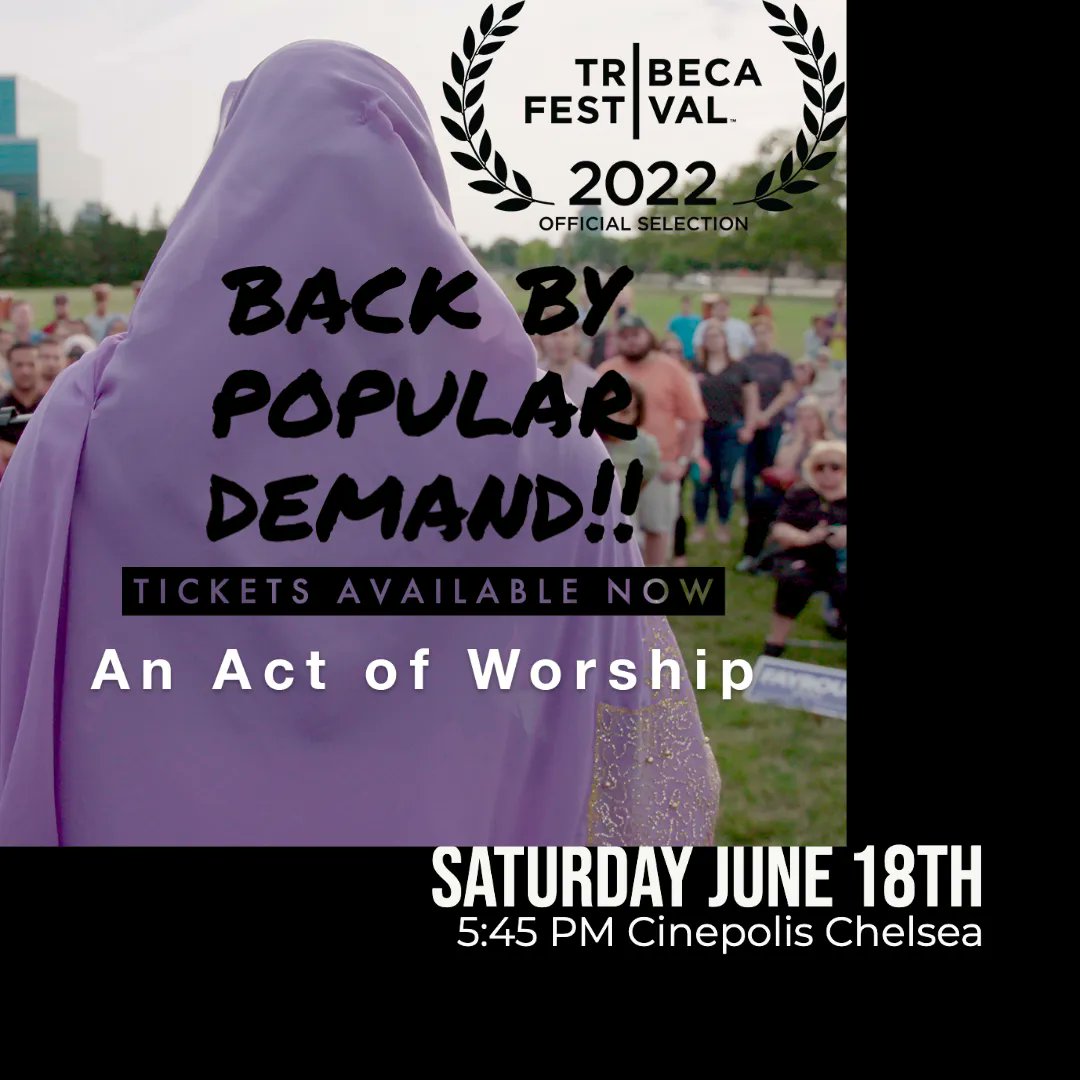 firelightmedia's tweet image. After three sold-out screenings, @tribeca has added a fourth screening of #DocLabAlum @naushero&apos;s @anactofworship! it’s a film about Muslims telling their own story of the last 30 years of life in America. Get tickets now before they sell out again! buff.ly/3Qo6gzX