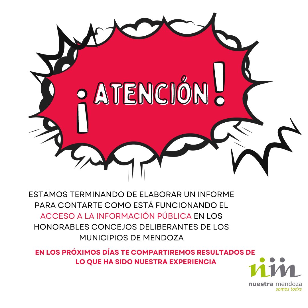 ¿Como es el Acceso a la Información Pública en los diferentes HCD de los municipios que componen la Provincia de Mendoza?. Desde Fundación Nuestra Mendoza seguimos trabajando para que el Acceso a la Información Pública sea un Derecho garantizado 🧐🔎