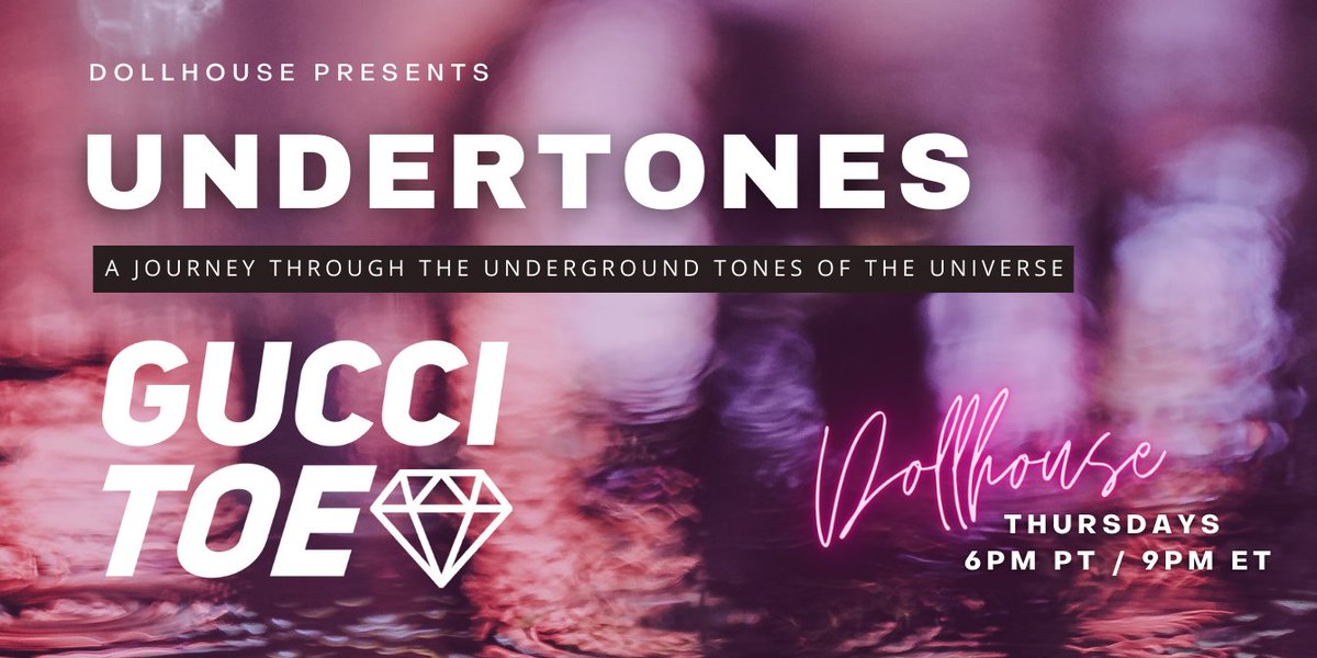 It's Thursday!!  Swing by DOLLHOUSE for UNDERTONES with our very own @Defector_Dan serving up the vibes that make us all feel so good. 
6pm PT/ 9pm ET
-100,-100

events.decentraland.org/event/?id=3d1d…