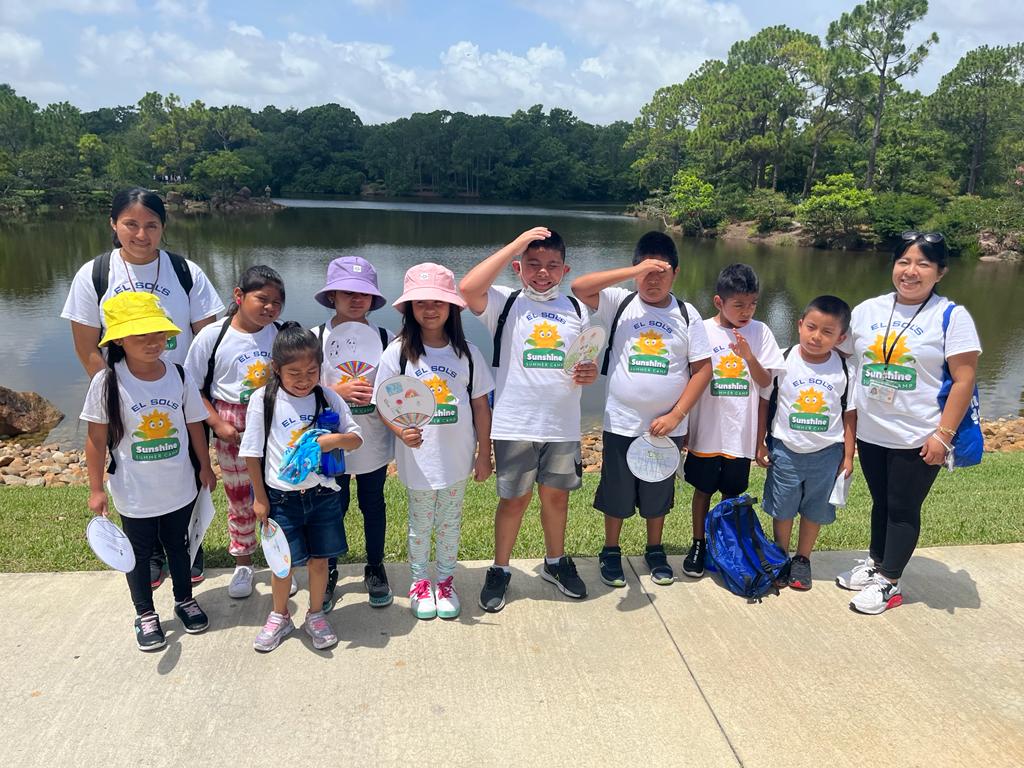 El Sol’s Sunshine Summer Camp began on Monday with 20 children ready for a fun and educational six weeks of camp. This week’s theme is Plants. The campers have spent time in El Sol’s Garden and paid a visit to the Morikami Museum and Japanese Gardens. #SummerCamp