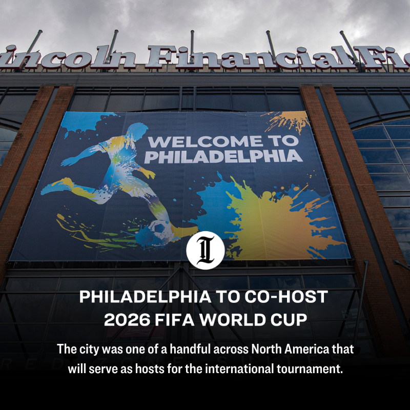 PhillyInquirer's tweet photo. Breaking: FIFA names Philadelphia as one of the host cities for the 2026 men's World Cup ⚽ 

#FIFAWorldCup