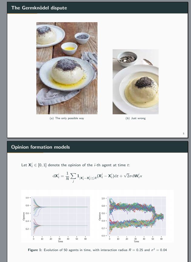 mt_wolfram's tweet image. Great maths and lots of fun @SFB_1294. Still I have low confidence in our neighbors taste and doubt that we&apos;ll ever reach consensus on how to enjoy Germknödel....to be discussed tomorrow ;-) #opinionformation #collectivedynamics #thehardproblems #TrustTheExpert #warwickmaths