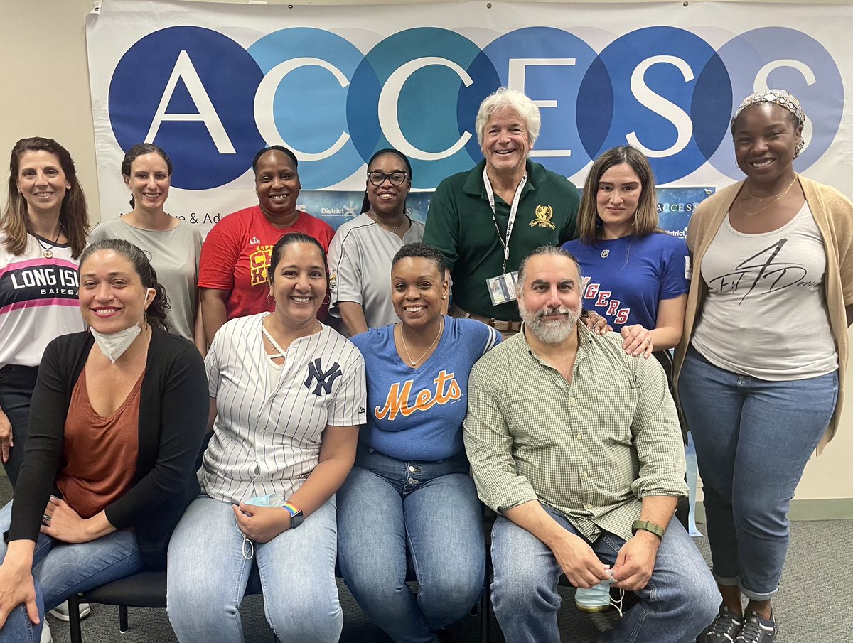 YuetChu_NYCDOE's tweet photo. #HumansofACCESS presents our student services team here with fearless leaders @VPBklyn and @ExecSuptLisante at a #TCIS certification training learning strategies to support student in crisis. #heartsthenminds #maslowbeforebloom #dreamteam https://t.co/yqI8vzaoPj