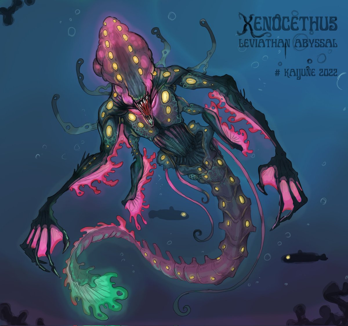 waasken's tweet photo. KaiJune day 16 : marine 🐙

#kaijune2022 #artmoots #digitalpainting https://t.co/ru6iYfmzbf