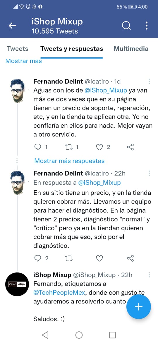 sandiif1's tweet photo. @Apple @MxApple es lamentable que tengan como representantes de su marca a la empresa @iShop_Mixup, que no quieran responsabilizarse por las acciones de su personal administrativo, ya que es muy recurrente que cometan arbitrariedades con sus subordinados y peor con el cliente. https://t.co/SSwvhkg5Qq