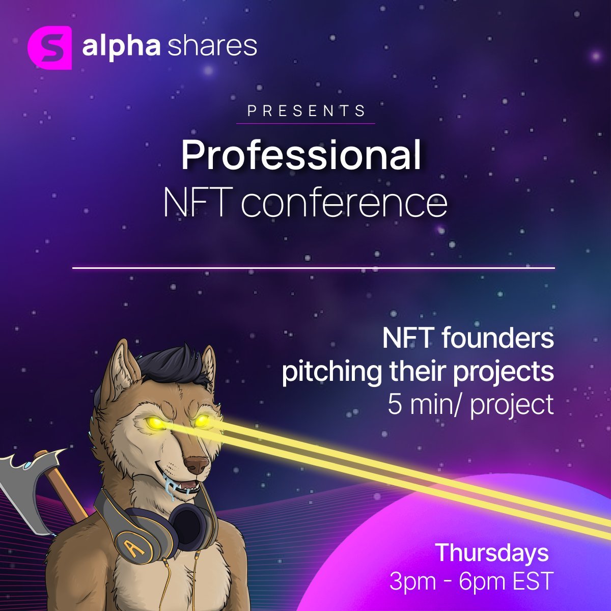 We are giving away 10 WL spots during the NFT Conference hosted by <a href="/AlphaShares/">Alpha Shares</a>! Come hear from a bunch of amazing projects!

1️⃣ Follow <a href="/ElectricJellies/">Electric Jellies</a> 
2️⃣ Join Disc: discord.gg/RxAmzv7HJ4
3️⃣ Say Hi from Spaces in chat 

Come check it out! 
x.com/i/spaces/1YqKD…