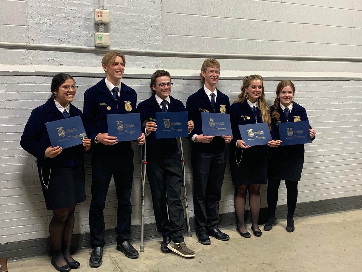 TriCountyFFA's tweet photo. Last night, 6 of our members received their Hoosier Degree. Congratulations to Berenize, Will, Tyler, Justin, Lilly, and Emma for their outstanding effort and leadership in this organization! https://t.co/Jhr4SZo2BA