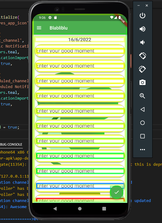 alpagames3's tweet photo. Late night debugging #blabliblu #flutter #android #vscode https://t.co/WSAShsBcbr