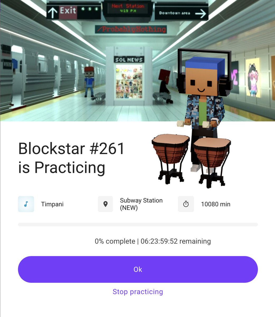 TokTikBlockstar's tweet photo. Nothing like the sound of a Timpani Drum echoing in the Subway Station. #BlockstarsBegins https://t.co/TpOodPlqOh